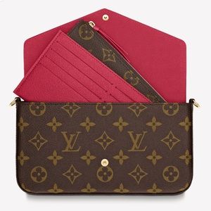 Authentic Pochette Félicie Mono 🌸 Fuchsia Pink